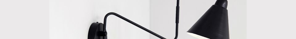 Descriptivo Materiales  Aplique de hierro negro con brazo articulado Game