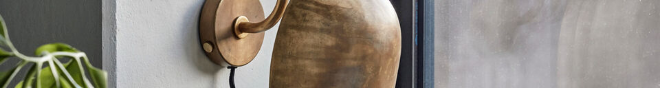 Mise en avant matière Applique murale en fer laiton antique Swan