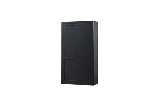 Armadio portaoggetti 217x120x48 cm pino nero opaco GUNNAR