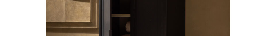 Materiali prima di tutto Armadio portaoggetti 217x120x48 cm pino nero opaco GUNNAR