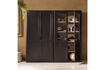 Miniatura Armadio portaoggetti 217x120x48 cm pino nero opaco GUNNAR 3