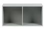 Miniatura Armario abierto de 2 puertas en metal gris pino Clipped