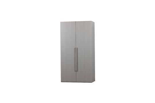 Armario de 2 puertas en chapa de nogal gris Rens Clipped