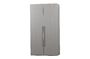 Miniatura Armario de 2 puertas en chapa de nogal gris Rens Clipped