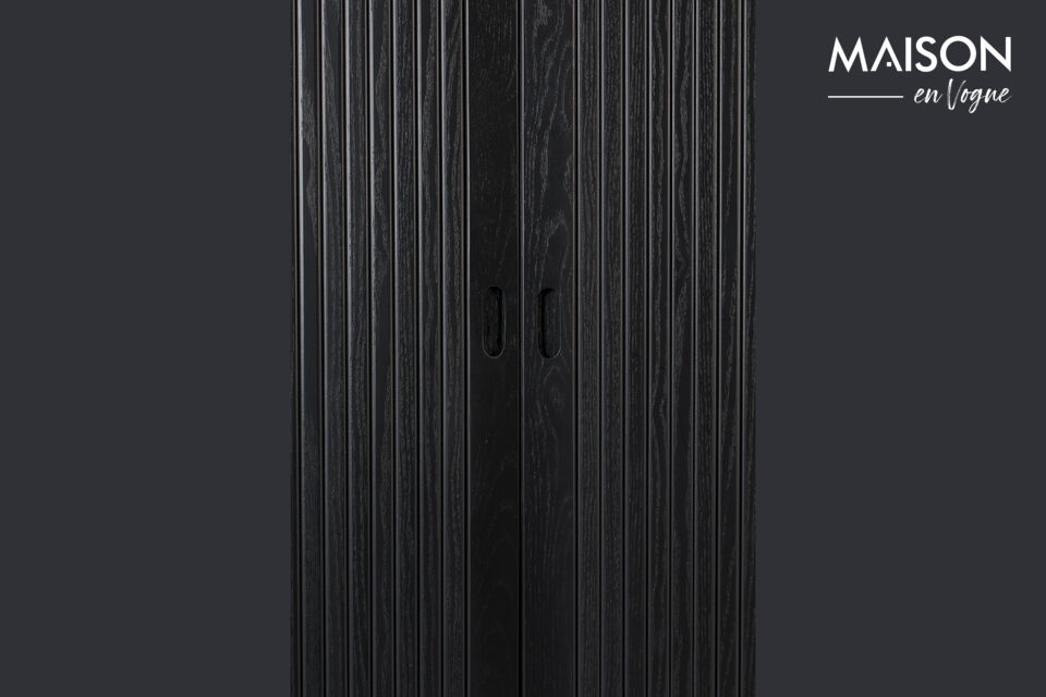 Armario de almacenamiento de madera negra Barbier - 7