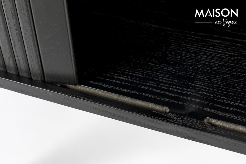Armario de almacenamiento de madera negra Barbier - 9