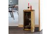 Miniatura Armario redondo 72x45 cm MDF amarillo miel alto brillo Sera 2