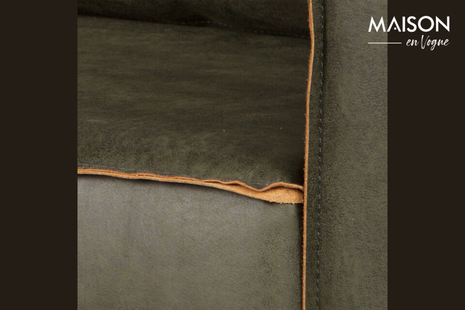 Tough and modern design Part of the famous Rodeo series Upholstered with leather look (70% leather