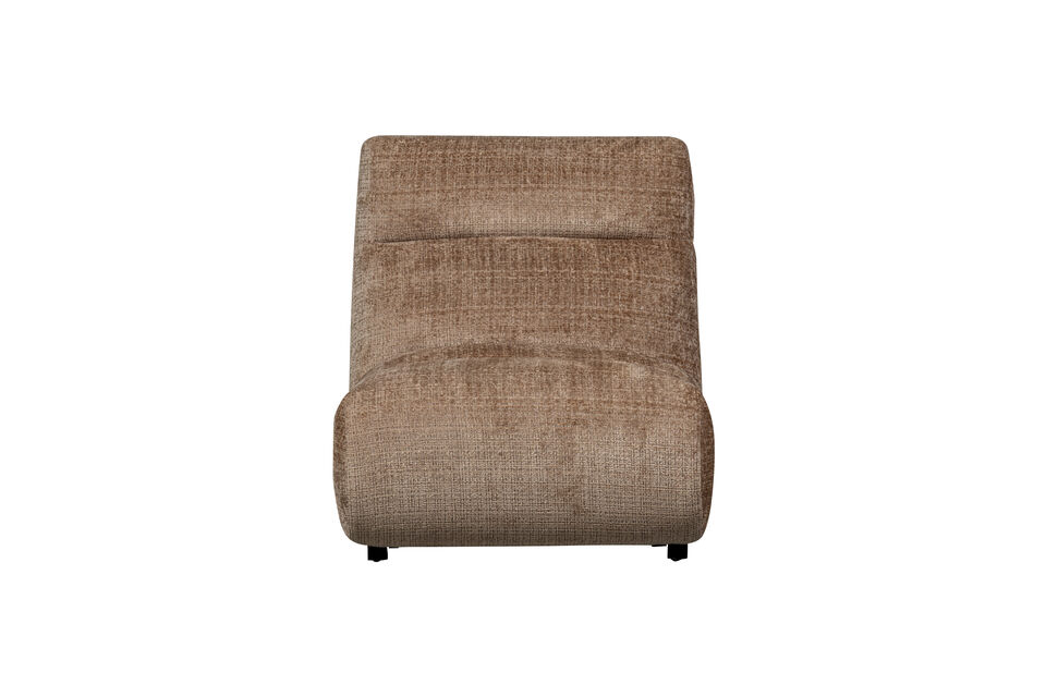 Spacious lounge chair Fully covered with a coarsely woven chenille Luxurious shine H 82 cm x W 75