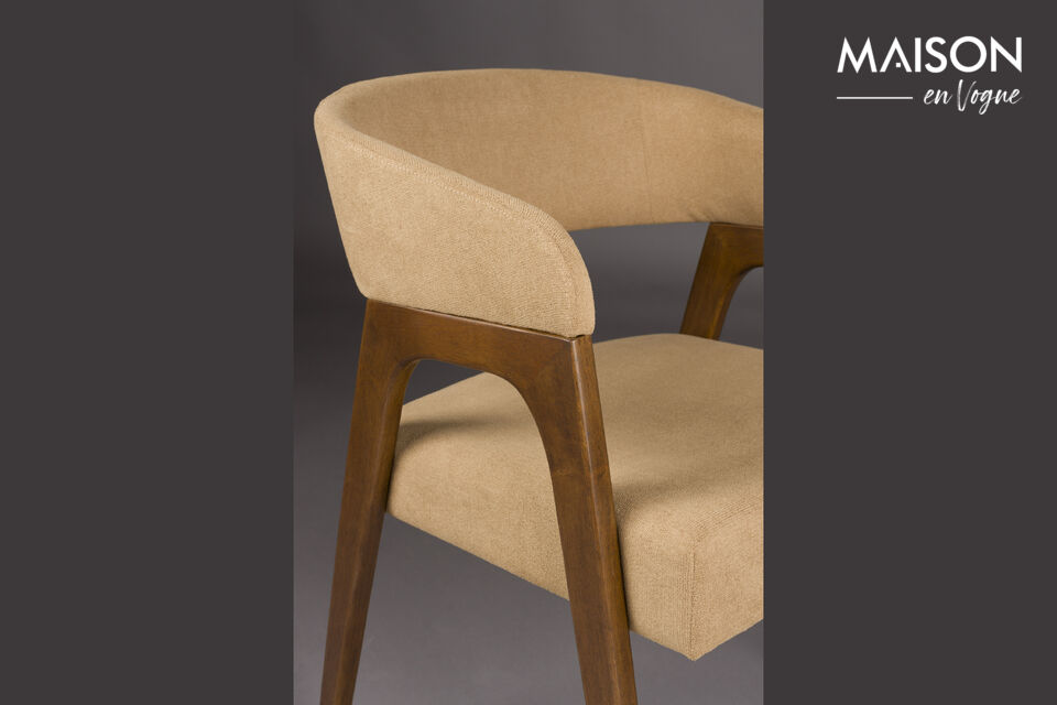 Armchair in beige fabric Adamello - 7