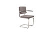 Miniature Armchair in dark grey ribbed fabric Ridge Kink Rib 14