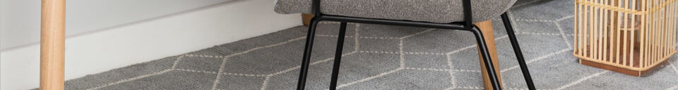 Material Details Armchair in grey fabric Feston