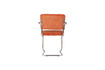Miniature Armchair in orange rib fabric Ridge Kink Rib 13