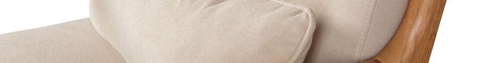 Material Details Armchair in woven fabric sand Mark