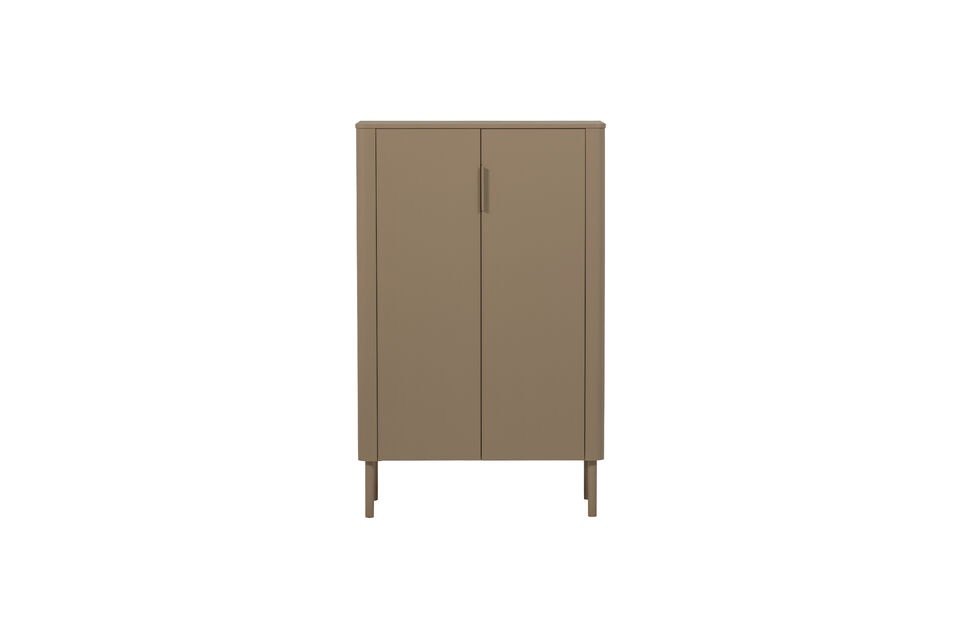 Armoire moderne à 2 portes au design intemporelFabriquée en bois de pin certifié FSC MixFinition