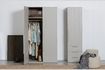 Miniature Armoire 2 portes en placage de noyer gris Rens 3