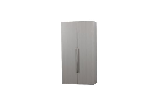 Armoire 2 portes en placage de noyer gris Rens Détouré