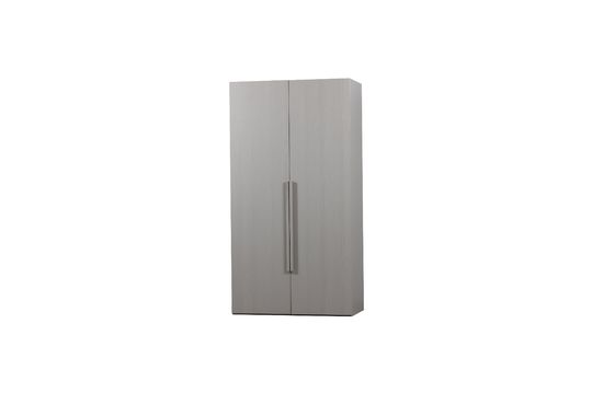 Armoire 2 portes en placage de noyer gris Rens
