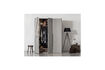 Miniature Armoire 3 portes décor noyer et gris galet RENS 3