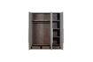 Miniature Armoire 3 portes décor noyer et gris galet RENS 5