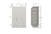 Miniature Armoire 3 portes splitdoor Pin Dust PURE 9