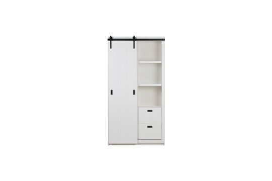 Armoire à porte coulissante en bois blanc Barn