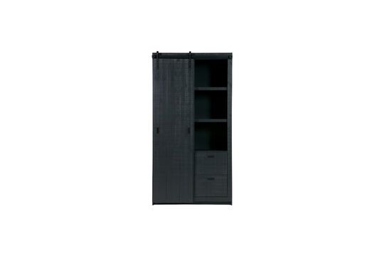 Armoire à porte coulissante en bois noir Barn Détouré