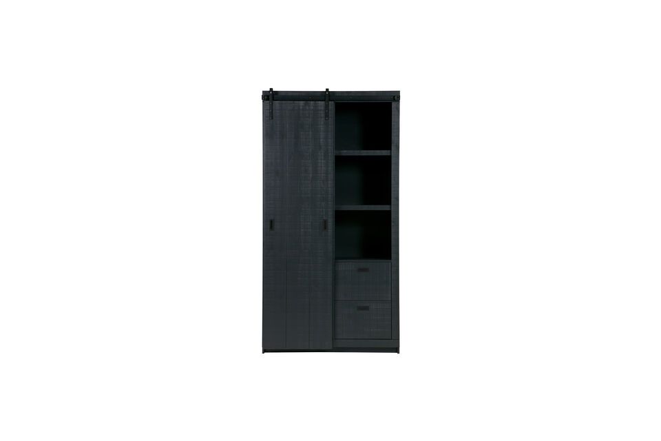 Armoire à porte coulissante en bois noir Barn Vtwonen