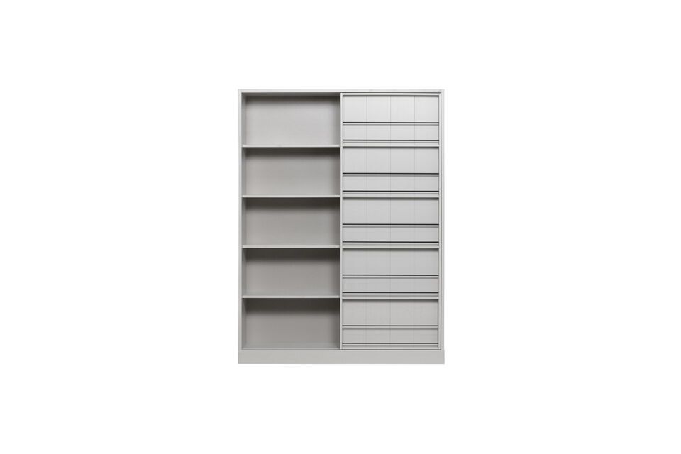 Armoire avec porte coulissante en bois gris clair Swing Woood