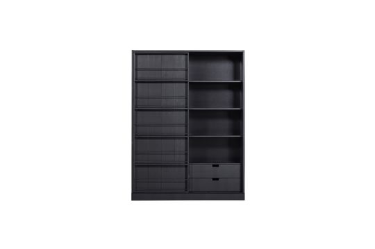 Armoire avec porte coulissante en bois noir Swing