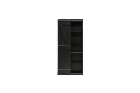 Armoire avec portes coulissantes en bois noir Harris
