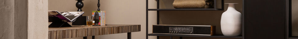 Mise en avant matière Armoire de rangement 188x44 cm pin noir foncé TEUN