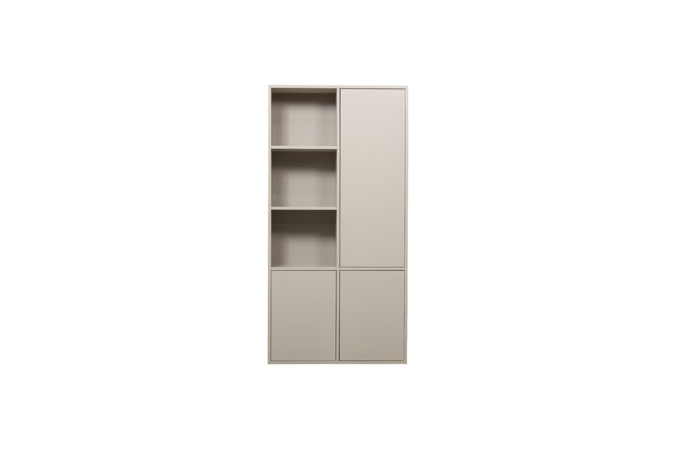 Armoire de rangement &eacute;l&eacute;gante en bois de pin Avec syst&egrave;me moderne d\'ouverture