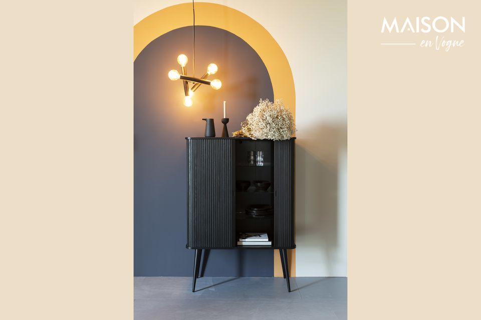 Armoire de rangement en bois noir Barbier Zuiver