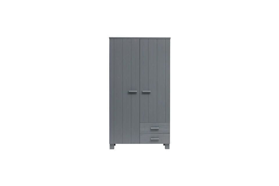 Armoire en bois anthracite avec tiroirs Dennis Woood