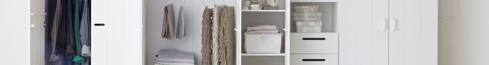 Mise en avant matière Armoire en bois blanc Connect