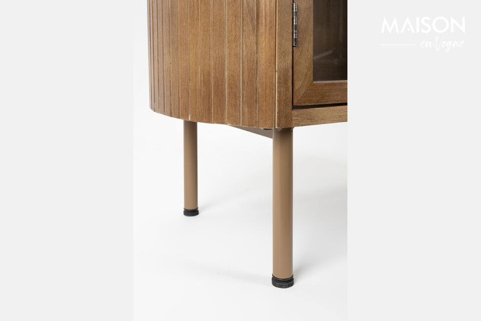 Armoire en bois d'hévéa marron Yaz - 4