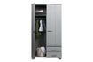 Miniature Armoire en bois gris avec tiroirs Dennis 4