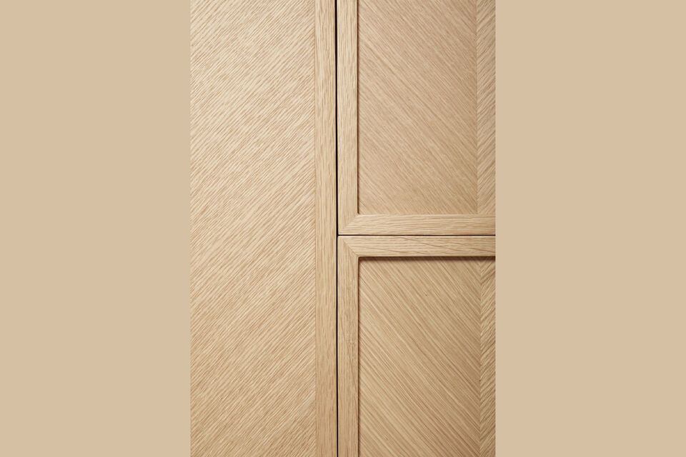 Armoire en placage de chêne clair Herringbone taille L - 6