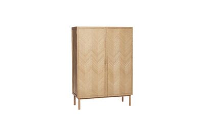 Armoire en placage de chêne clair Herringbone taille M