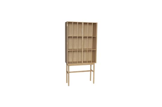 Armoire haute en bois beige Shoji Détouré