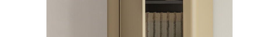 Mise en avant matière Armoire haute étroite pin mud GUNNAR