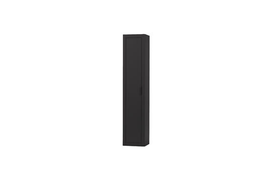 Armoire haute étroite pin noir mat Gunnar Détouré