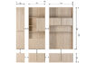 Miniature Armoire murale 40 cm chêne naturel mat Modulair 8