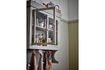 Miniature Armoire murale 65x70x20 cm en bois de sapin gris Pilu 2