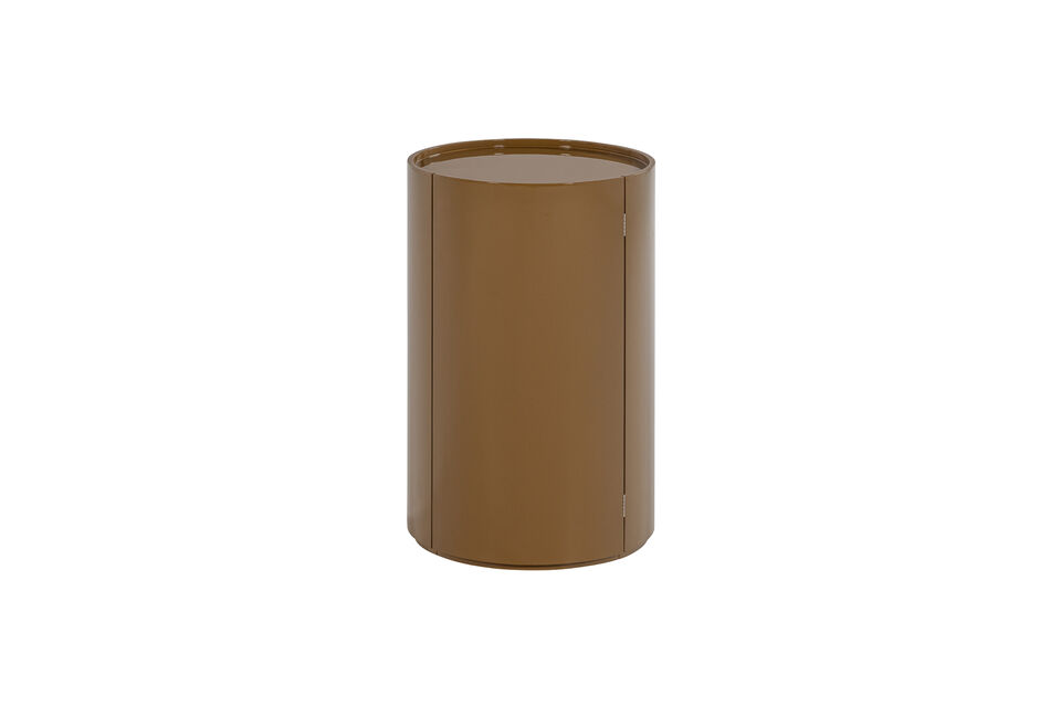 Armoire ronde 72x45 cm MDF jaune miel brillant Sera Woood