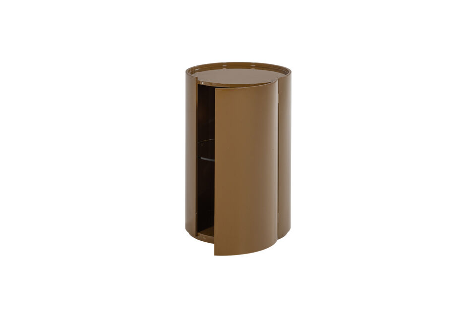 Forme ronde luxueuse MDF haute brillance Rangement pratique Serie Sera  Cette armoire elegante de