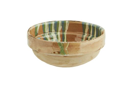 Artisan orange earthenware bowl