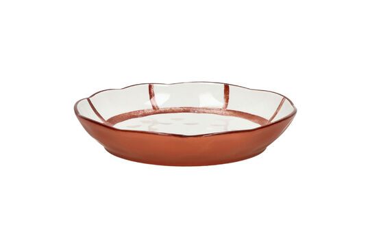 Assiette creuse en porcelaine rouille Mykonos