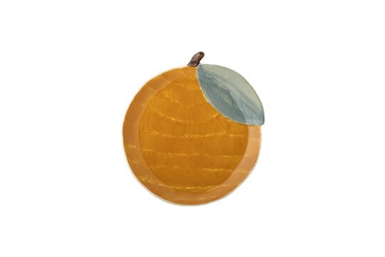 Assiette en grès orange Agnes